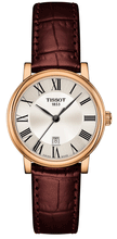 Load image into Gallery viewer, Tissot Carson Premium Lady Silver Dial Brown Leather Strap Watch For Women - T122.210.36.033.00