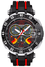 Load image into Gallery viewer, Tissot T Race Chronograph Stefan Bradl Special Edition Black Dial Black Rubber Strap Watch for Men - T092.417.27.057.02