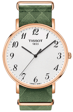 Load image into Gallery viewer, Tissot T Classic Everytime White Dial Green Nylon Strap Watch for Men - T109.610.38.032.00