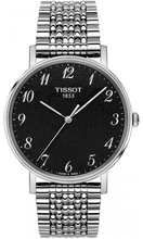 Load image into Gallery viewer, Tissot T Classic Everytime Quartz Black Dial Silver Steel Strap Watch for Men - T109.410.11.072.00