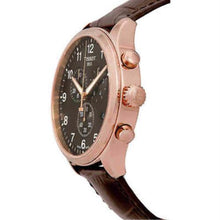 Load image into Gallery viewer, Tissot Chrono XL Black Dial Brown Leather Strap Watch For Men - T116.617.36.057.01