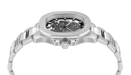 Philipp Plein High-Conic Automatic Silver Dial Silver Steel Strap Watch For Men - PWRAA0223
