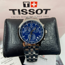Load image into Gallery viewer, Tissot PRC 200 Chronograph Quartz Blue Dial Silver Steel Strap Watch For Men - T114.417.11.047.00