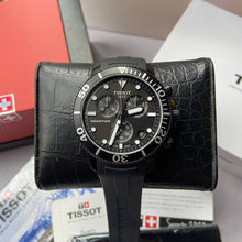 Load image into Gallery viewer, Tissot Seastar 1000 Chronograph Black Dial Black Rubber Strap Watch For Men - T120.417.37.051.02