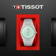 Load image into Gallery viewer, Tissot PRX Quartz Light Green Dial Silver Steel Strap Watch for Men - T137.410.11.091.01