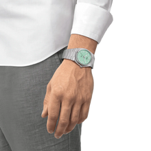 Load image into Gallery viewer, Tissot PRX Quartz Light Green Dial Silver Steel Strap Watch for Men - T137.410.11.091.01