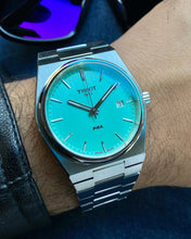 Load image into Gallery viewer, Tissot PRX Quartz Light Green Dial Silver Steel Strap Watch for Men - T137.410.11.091.01