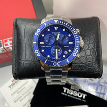 Load image into Gallery viewer, Tissot Seastar 1000 Chronograph Blue Dial Silver Steel Strap Watch For Men - T120.417.11.041.00