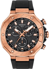 Load image into Gallery viewer, Tissot T Race Chronograph Black Dial Black Rubber Strap Watch For Men - T141.417.37.051.00