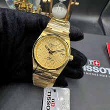 Load image into Gallery viewer, Tissot PRX Powermatic 80 Gold Dial Gold Steel Strap Watch for Men - T137.207.33.021.00