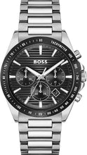 Load image into Gallery viewer, Hugo Boss Strike Chronograph Black Dial Silver Steel Strap Watch for Men - 1514290