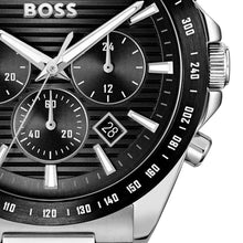 Load image into Gallery viewer, Hugo Boss Strike Chronograph Black Dial Silver Steel Strap Watch for Men - 1514290