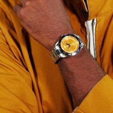 Load image into Gallery viewer, Hugo Boss Runner 3H Orange Dial Silver Steel Strap Watch for Men - 1514206