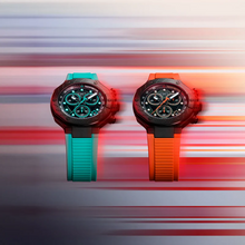 Load image into Gallery viewer, Tissot T Race Chronograph Black Dial Orange Rubber Strap Watch for Men - T141.417.37.051.02