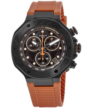 Load image into Gallery viewer, Tissot T Race Chronograph Black Dial Orange Rubber Strap Watch for Men - T141.417.37.051.02