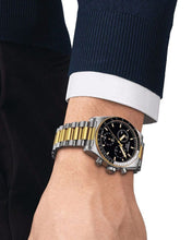 Load image into Gallery viewer, Tissot PR516 Chronograph Black Dial Two Tone Steel Strap Watch for Men - T149.417.22.051.00