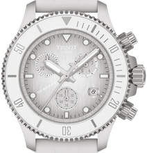 Load image into Gallery viewer, Tissot Seastar 1000 Chronograph Grey Dial White Rubber Strap Watch for Men - T120.217.17.011.00