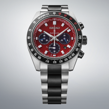 Load image into Gallery viewer, Seiko Prospex Speedtimer Solar Chronograph Datsun 240Z Collaboration Limited Edition Red Dial Two Tone Steel Strap Watch for Men - SBDL123
