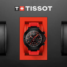 Load image into Gallery viewer, Tissot T Race Chronograph Black Dial Red Rubber Strap Watch for Men - T141.417.37.061.01