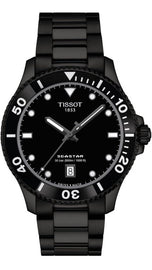 Tissot Seastar 1000 Quartz Black Dial Black Steel Strap Watch for Men - T120.410.33.051.00
