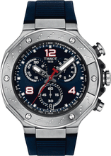 Load image into Gallery viewer, Tissot T Race Moto GP Limited Edition Chronograph Blue Dial Blue Rubber Strap Watch for Men - T141.417.17.047.00