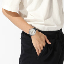 Load image into Gallery viewer, Hugo Boss Skytraveller Chronograph Silver Dial Black Leather Strap Watch for Men - 1514147