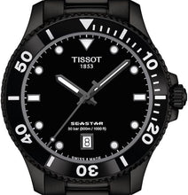 Load image into Gallery viewer, Tissot Seastar 1000 Quartz Black Dial Black Steel Strap Watch for Men - T120.410.33.051.00