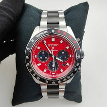 Load image into Gallery viewer, Seiko Prospex Speedtimer Solar Chronograph Datsun 240Z Collaboration Limited Edition Red Dial Two Tone Steel Strap Watch for Men - SBDL123
