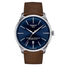 Load image into Gallery viewer, Tissot Chemin des Tourelles Automatic Powermatic 80 Blue Dial Brown Leather Strap Watch for Men - T139.407.16.041.00