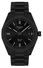 Load image into Gallery viewer, Tissot PRC 100 Solar Quartz Black Dial Black Steel Strap Watch for Men - T151.422.33.051.00