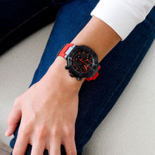 Load image into Gallery viewer, Tissot T Race Chronograph Black Dial Red Rubber Strap Watch for Men - T141.417.37.061.01