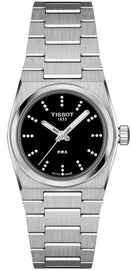 Tissot PRX Quartz Diamonds Black Dial Silver Steel Strap Watch for Women - T137.010.11.056.00