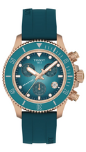 Load image into Gallery viewer, Tissot Seastar 1000 Chronograph Turqouise Dial Turqouise Rubber Strap Watch for Women - T120.217.37.041.00