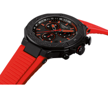 Load image into Gallery viewer, Tissot T Race Chronograph Black Dial Red Rubber Strap Watch for Men - T141.417.37.061.01