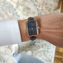 Load image into Gallery viewer, Tissot SRV Black Mother of Pearl Dial Black Leather Strap Watch for Women - T160.110.36.126.00