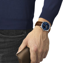 Load image into Gallery viewer, Tissot Chemin des Tourelles Automatic Powermatic 80 Blue Dial Brown Leather Strap Watch for Men - T139.407.16.041.00
