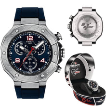 Load image into Gallery viewer, Tissot T Race Moto GP Limited Edition Chronograph Blue Dial Blue Rubber Strap Watch for Men - T141.417.17.047.00