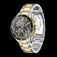 Load image into Gallery viewer, Hugo Boss Runner Chronograph Grey Dial Two Tone Steel Strap Watch for Men - 1514144