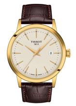 Load image into Gallery viewer, Tissot Classic Dream Ivory Dial Brown Leather Strap Watch for Men - T129.410.36.261.00