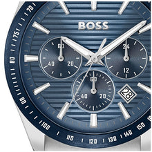 Load image into Gallery viewer, Hugo Boss Strike Chronograph Blue Dial Silver Steel Strap Watch for Men - 1514240