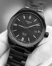 Load image into Gallery viewer, Tissot PRC 100 Solar Quartz Black Dial Black Steel Strap Watch for Men - T151.422.33.051.00