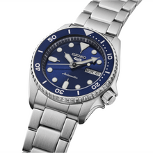 Load image into Gallery viewer, Seiko 5 Sports SKX Street Denim Blue Dial Silver Steel Strap Watch for Men - SRPL77K1