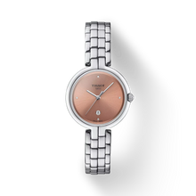 Load image into Gallery viewer, Tissot T-Lady Flamingo Diamonds Pink Dial Silver Steel Strap Watch for Women - T094.210.11.336.00