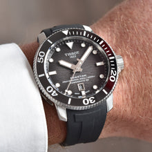 Load image into Gallery viewer, Tissot Seastar 2000 Professional Powermatic 80 Black Dial Black Rubber Strap Watch for Men - T120.607.17.441.00