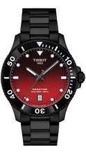 Load image into Gallery viewer, Tissot Seastar 1000 Red Dial Black Steel Strap Watch for Men - T120.410.33.421.00