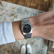 Load image into Gallery viewer, Tissot PRX Quartz Diamonds Black Dial Silver Steel Strap Watch for Women - T137.010.11.056.00