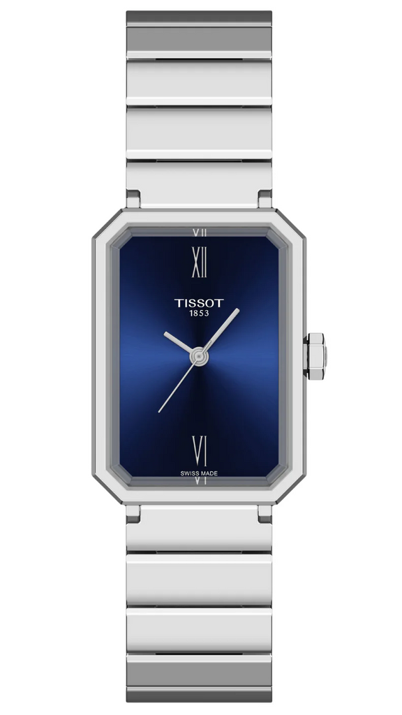 Tissot SRV Blue Dial Silver Steel Strap Watch for Women - T160.110.11.043.00