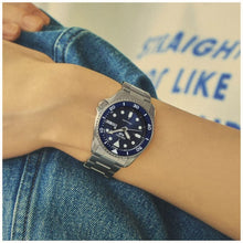 Load image into Gallery viewer, Seiko 5 Sports SKX Street Denim Blue Dial Silver Steel Strap Watch for Men - SRPL77K1