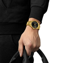 Load image into Gallery viewer, Tissot Ballade Quartz Black Dial Gold Steel Strap Watch for Men - T156.410.33.051.00