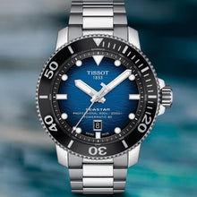 Load image into Gallery viewer, Tissot Seastar 2000 Professional Powermatic 80 Blue Dial Silver Steel Strap Watch for Men - T120.607.11.041.01